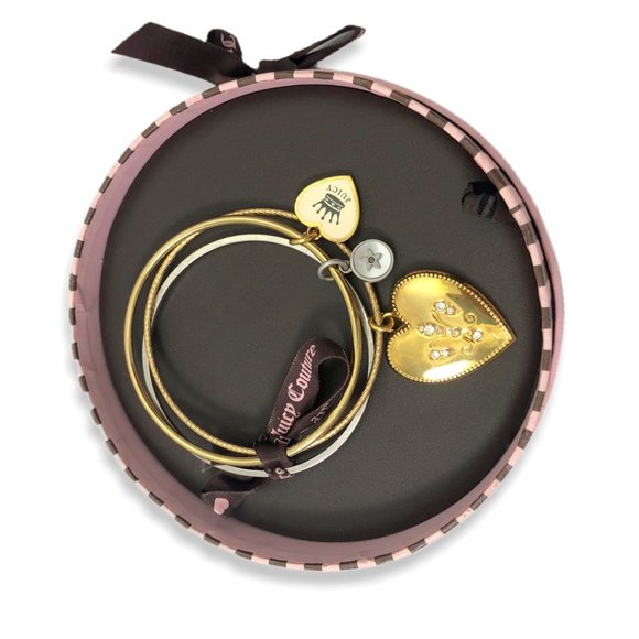 4 Piece Juicy Couture Bracelet Lot with Charm - Picture 2 of 8